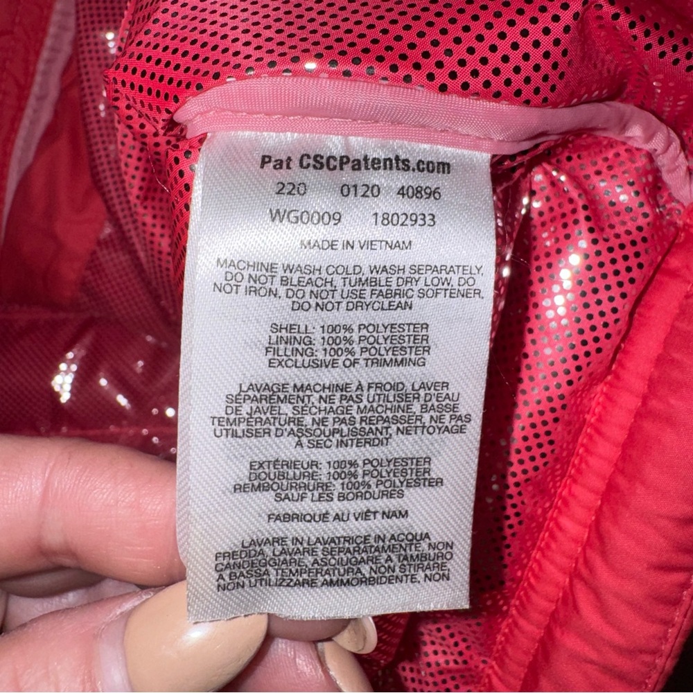 Columbia Omni-Heat Hooded Puffer Jacket Lightweight Packable girls small 7/8 - Picture 3 of 4